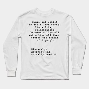 Romeo And Juliet Long Sleeve T-Shirt